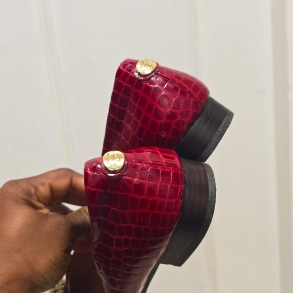 Diana E Kelly Red Leather Flats with Embellishments Women's Size 8.5.🌴 - Picture 6 of 7